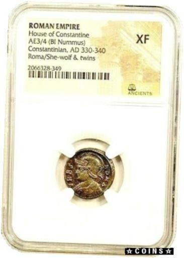 金貨 銀貨 シルバー アンティークコイン Roman Empire Constantine,Bi Nummus R #151