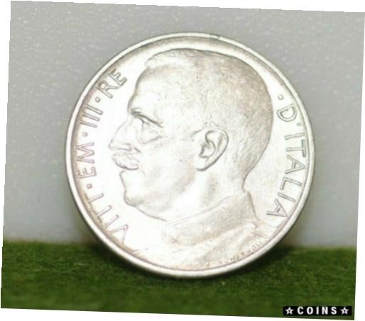 シルバー ゴールド アンティークコイン Italy 1920 50 Centesimi km61.1 Bette #2115