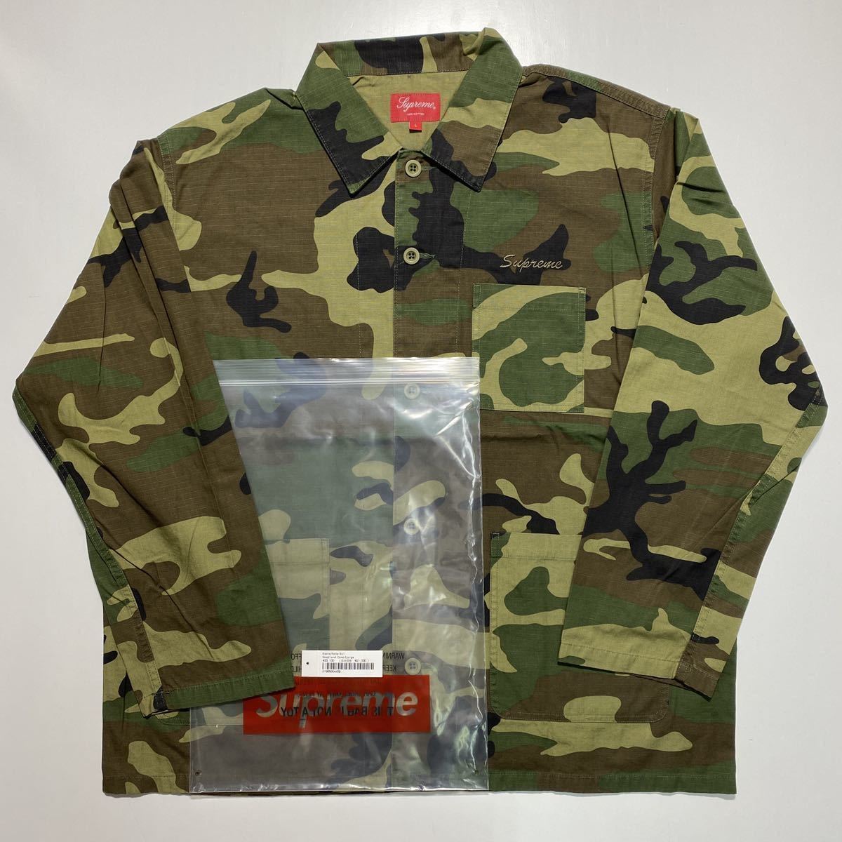 L】新品 Supreme Blessing Ripstop Shirt Wood land Camo シュプリーム