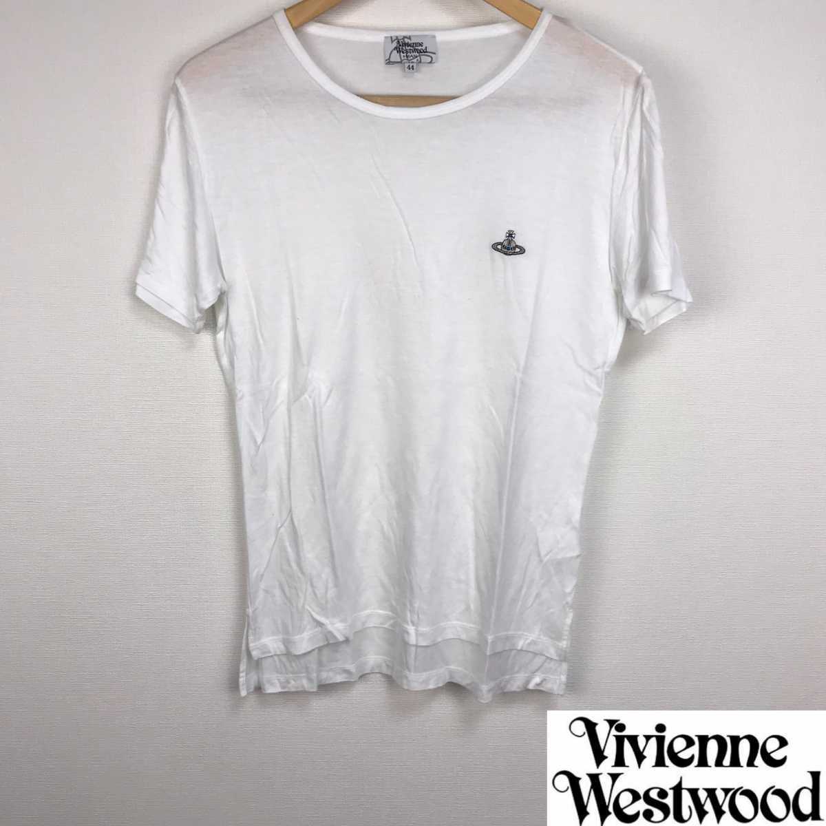 美品 ヴィヴィアンウエストウッドマン 半袖Tシャツ ホワイト サイズ44 返品可能 送料無料