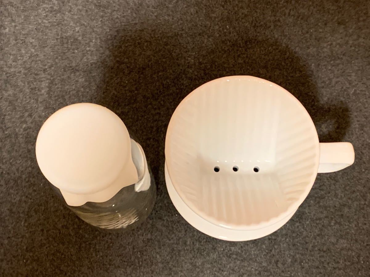 カリタ 鳴海製陶磁器ドリッパー1〜2人用 ボトル型珈琲豆容器 BB Sサイズ　ラスト1セット