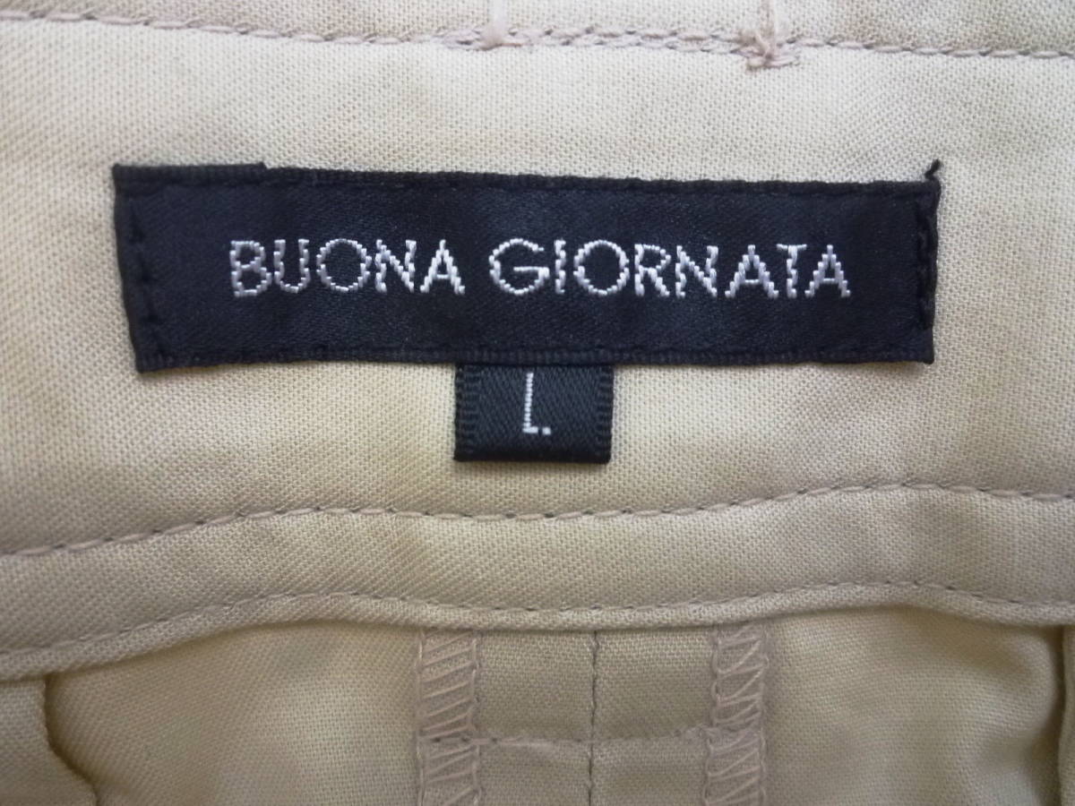 美品　BUONA GIORNATA　Lサイズ　ボナジョルナータ　スカート　ベージュ　コットン_画像2
