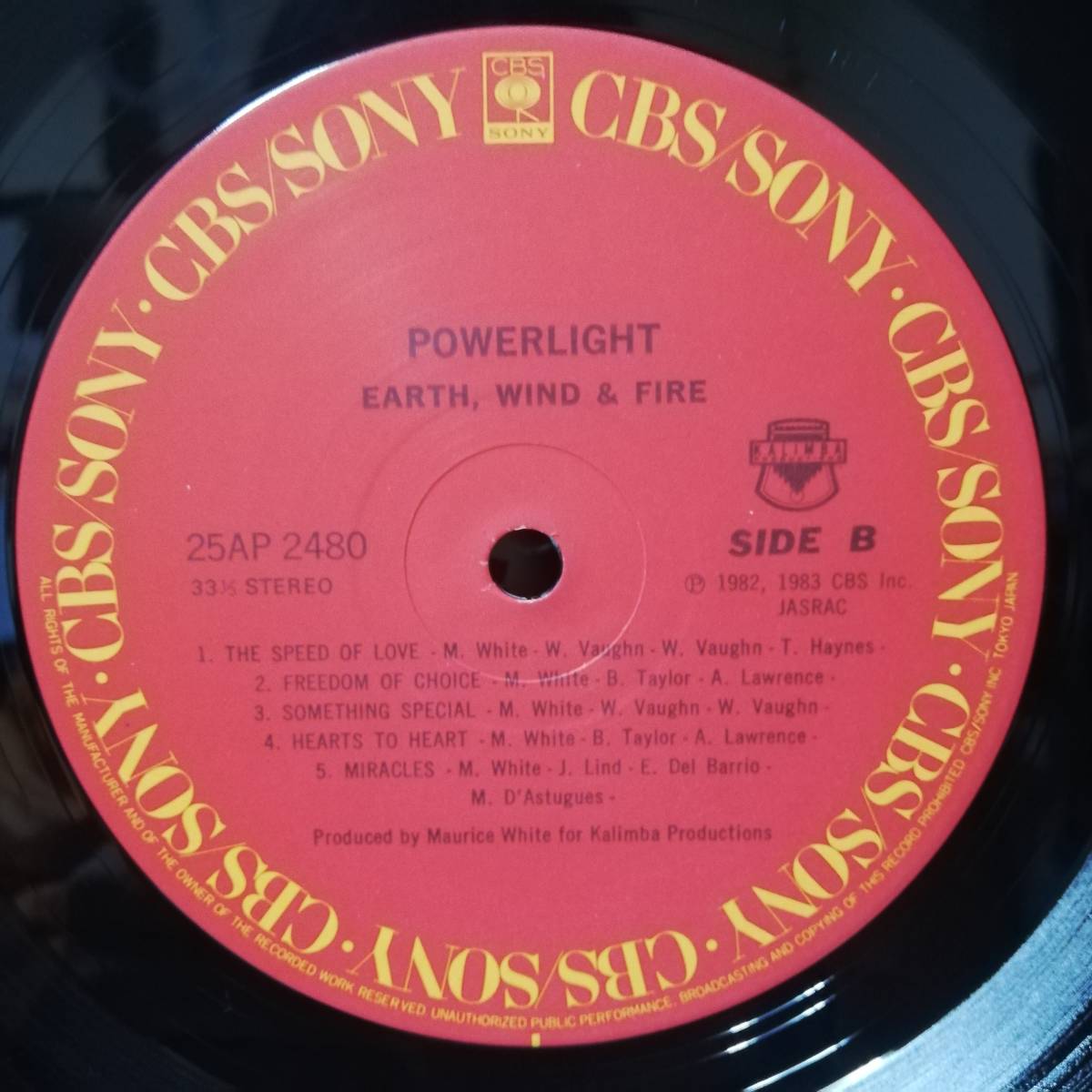 【LP】EARTH, WIND & FIRE - POWERLIGHT - CBS - 25AP 2480 - JP盤 - 1983年 - *30_画像4