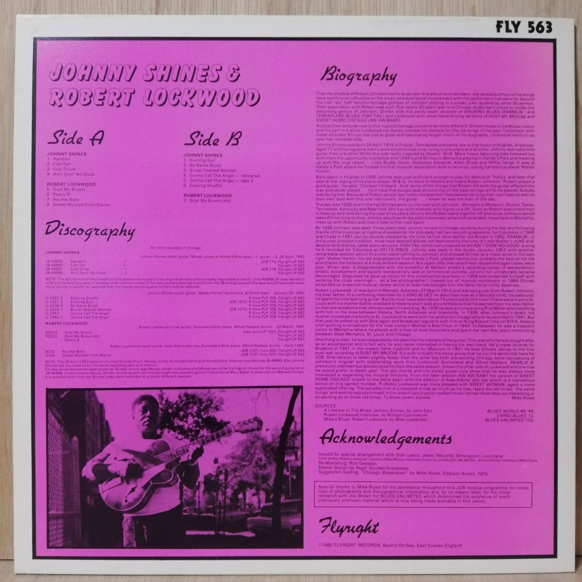 【LP】JOHNNY SHINES & ROBERT LOCKWOOD - DUST MY BROOM - *1_画像2