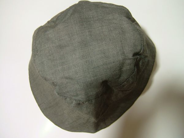 リバーシブルコットン帽子　59.5cm　グレー×チェック　クロッシェ　美品　男女兼用_画像4