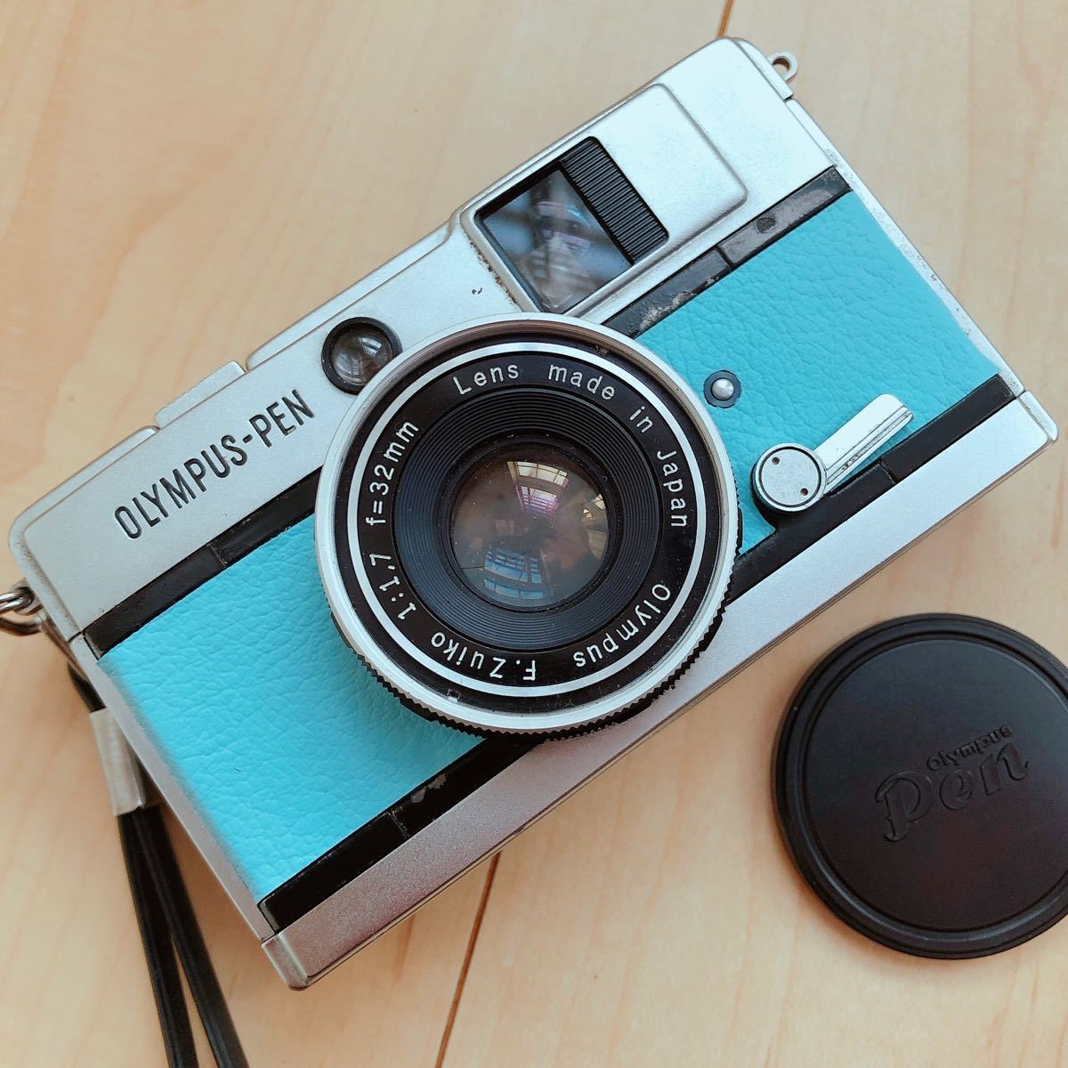 【インテリアに】オリンパス PEN EED フィルムカメラ OLYMPUS 水色の可愛いカメラです。 コンパクトカメラ