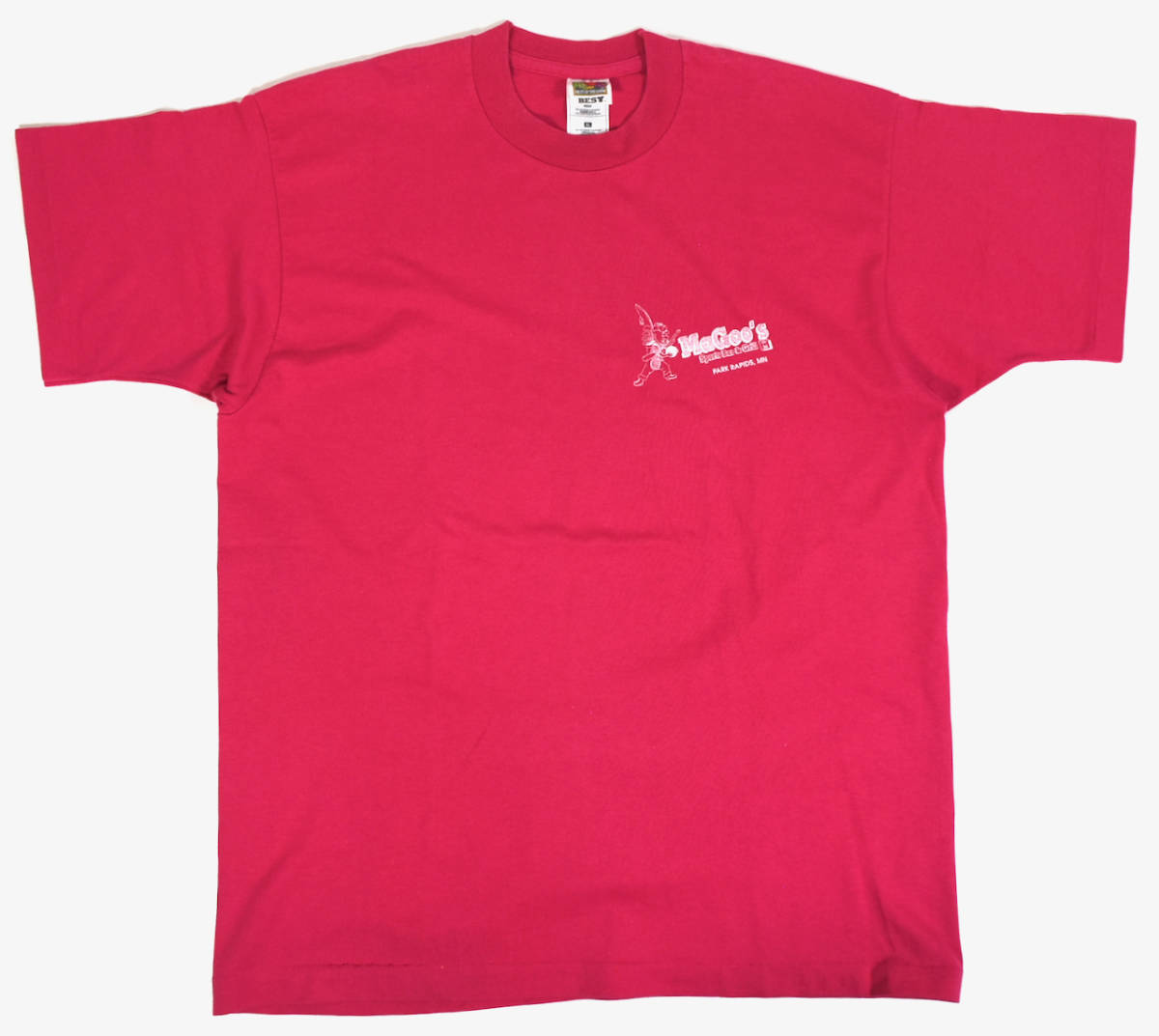 USA製 1990s MaGoo's Tee XL Pink ヴィンテージTシャツ レストラン フルーツオブザルーム ピンク_画像1