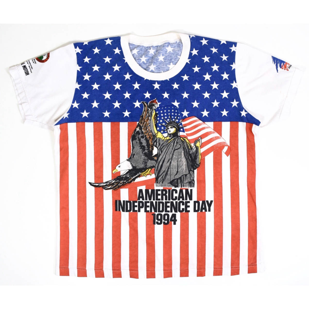1994 AMERICAN INDEPENDENCE DAY Tee XL 90s アメリカ独立記念日 インディペンデンスデイ 総柄プリント Tシャツ  USA ヴィンテージ 星条旗
