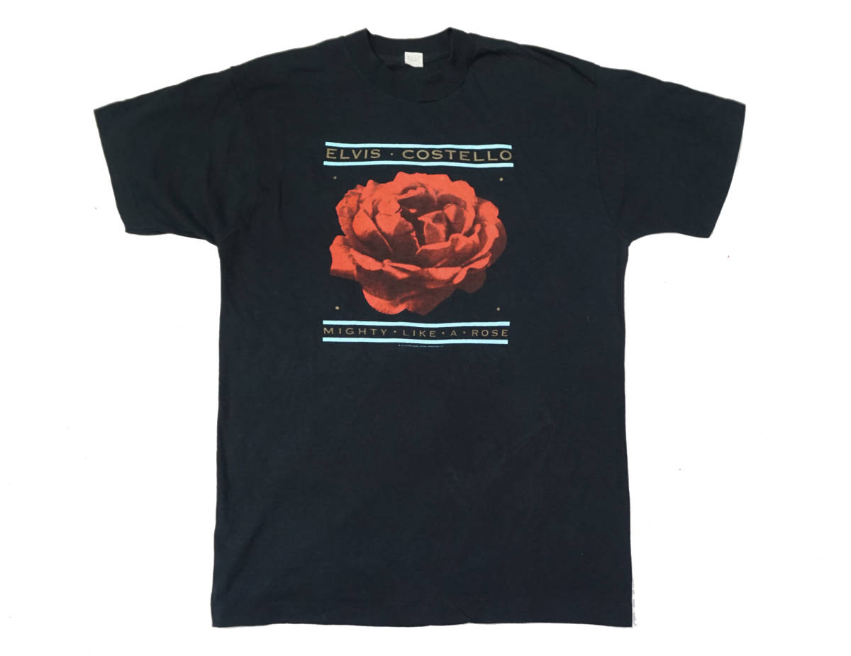 激レア! 1991年 USA製 ELVIS COSTELLO 『MIGHTY LIKE A ROSE』 Tシャツ BOB DYLAN ERIC CLAPTON JOE JACKSON NICO DR. FEELGOOD UNDERTONES
