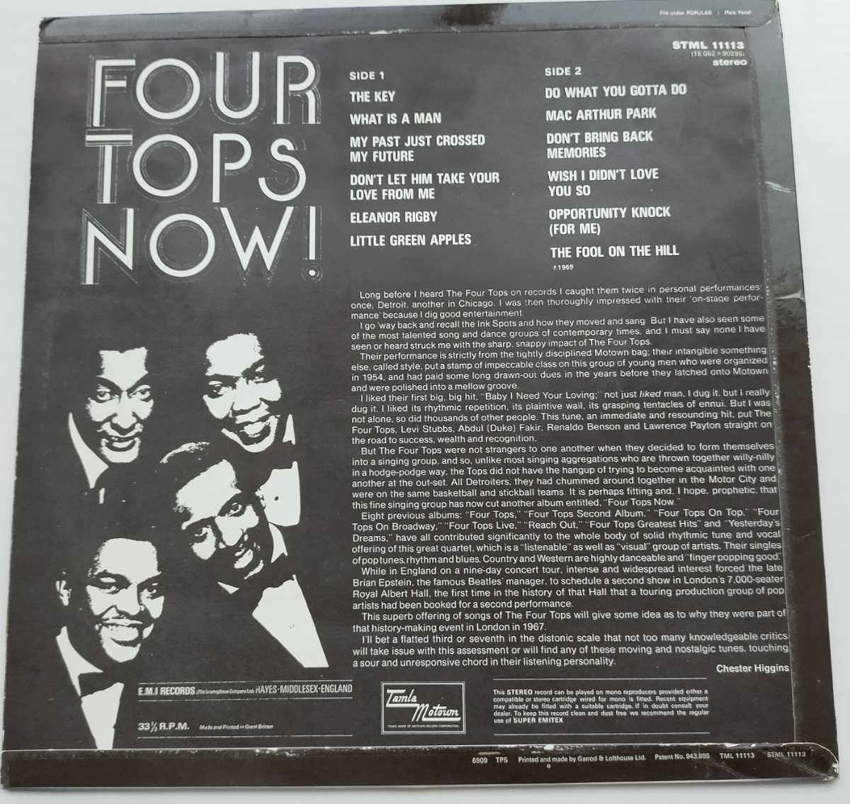 Four Tops/Yesterday's Dreams(米Org.1968)/Four Tops Now!(英Org.1969)/Motown 2LPセットの画像5