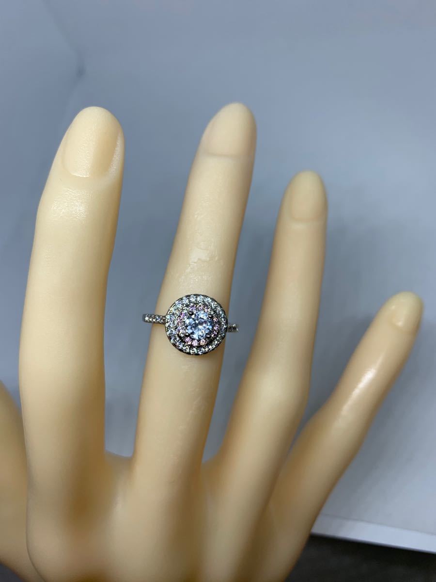 62石 レディースピンクサファイアダイヤモンドリング 指輪 3ct