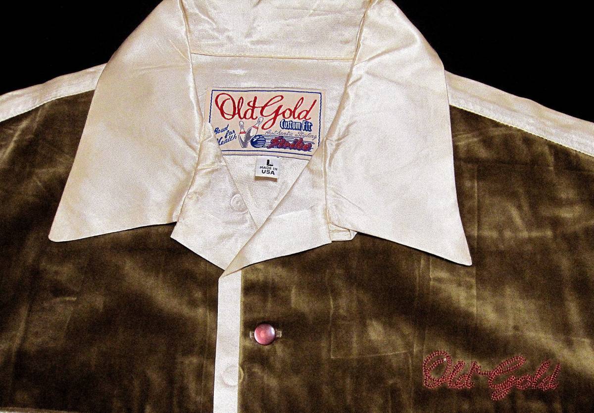 90's Old Gold サテンクロス ボーリングシャツ Made in U S A 90's Old Gold サテンクロス ボーリングシャツ Made in U S A