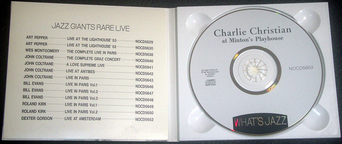 チャーリー・クリスチャン Charlie Christian / LIVE AT MINTON'S PLAYHOUSE 伝説作 稀少国内盤_画像2
