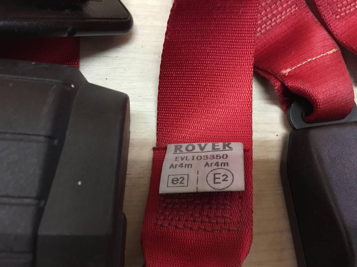  Rover Mini XN12A rare red re doria seat belt left right set catch buckle Rover MINI Heisei era 7 year 