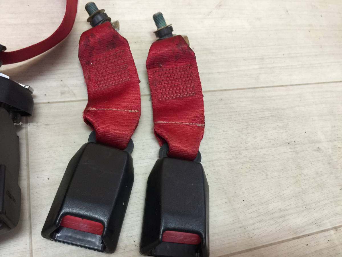  Rover Mini XN12A rare red re doria seat belt left right set catch buckle Rover MINI Heisei era 7 year 