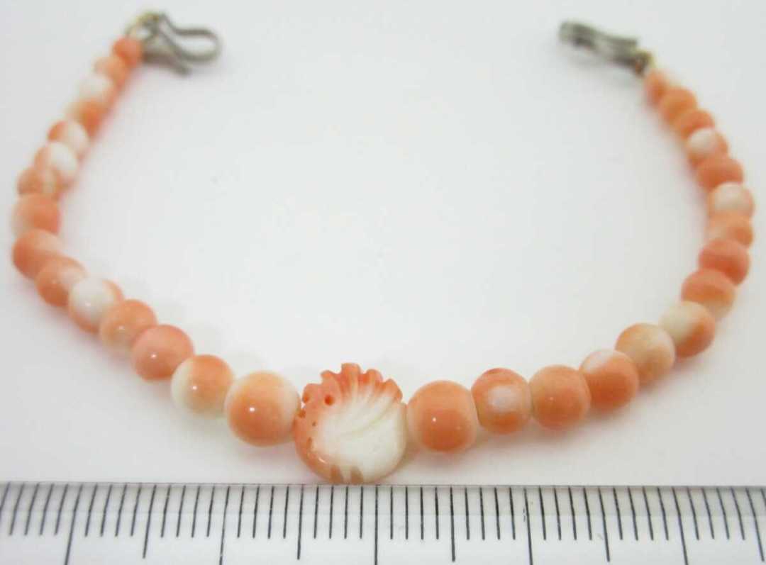 【TOP】桃珊瑚 サンゴ 羽織紐 和装小物 ルース 根付 i579._画像1
