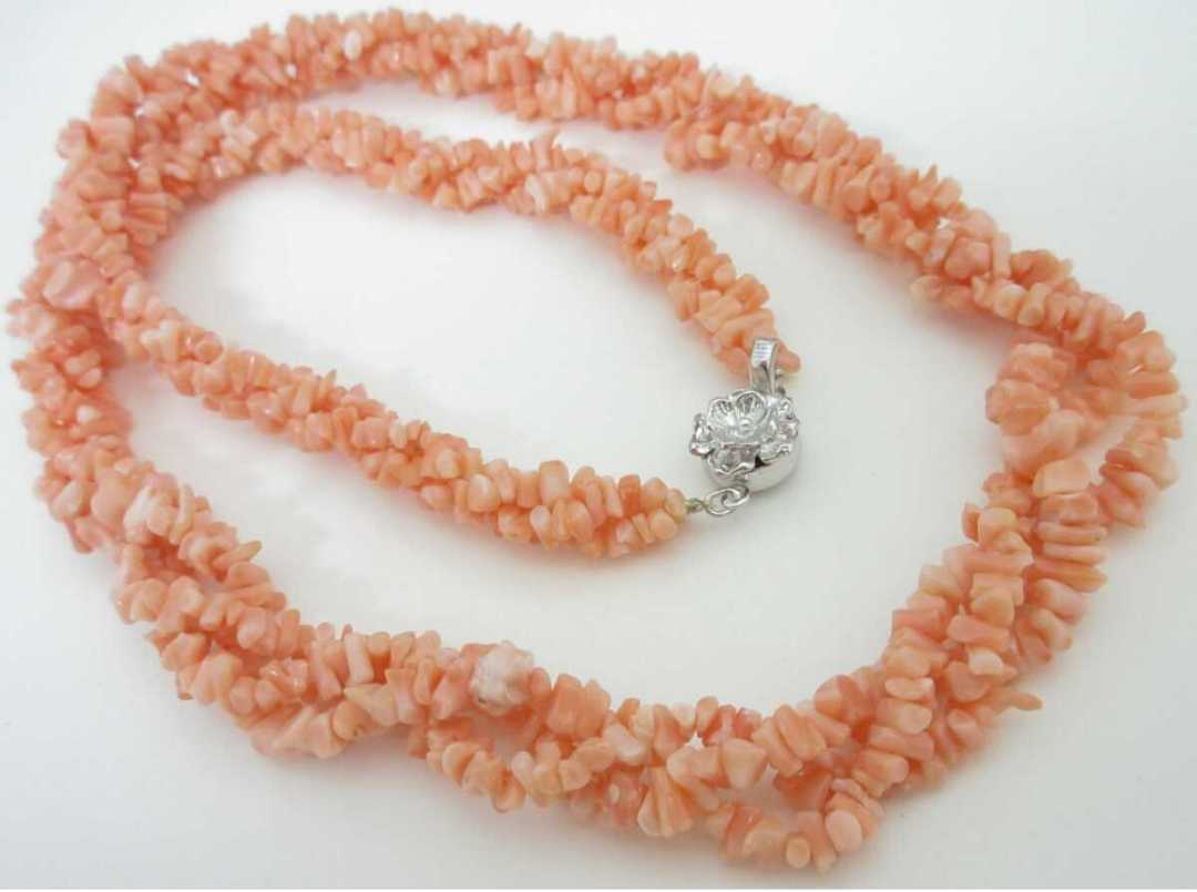 [TOP].. coral 43g necklace loose bracele netsuke d518.