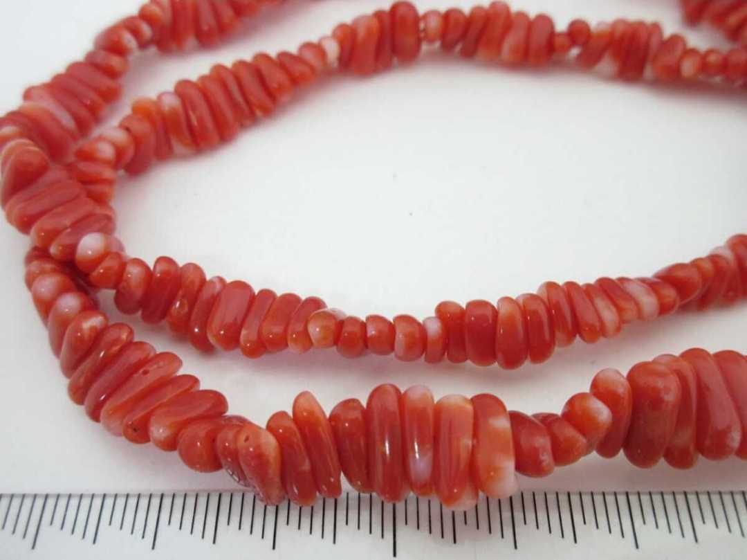 [TOP]. red .. coral 30.5g necklace loose bracele netsuke d472.