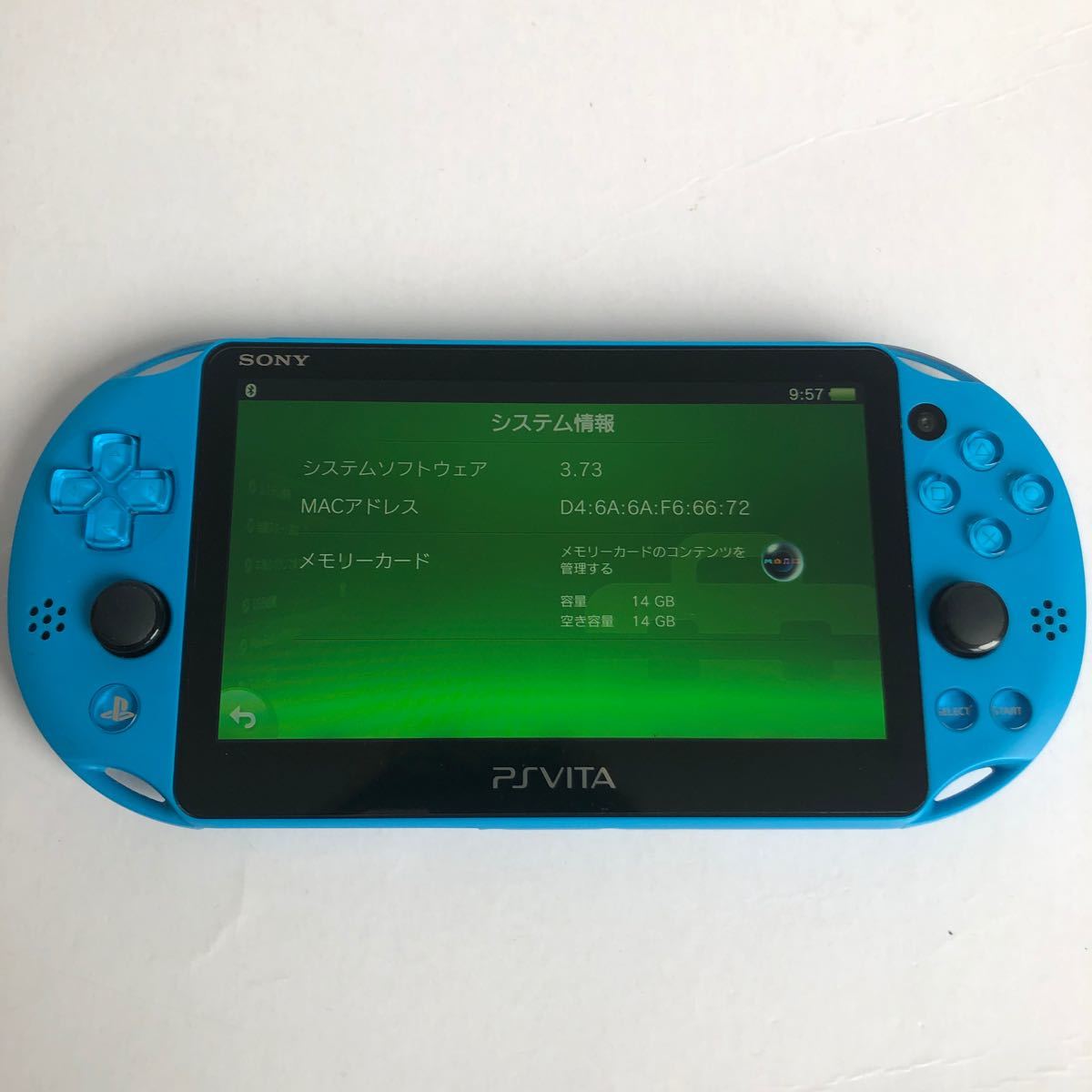 期間限定セール！　SONY PlayStation Vita PCH-2000 アクアブルー 本体 メモリーカード