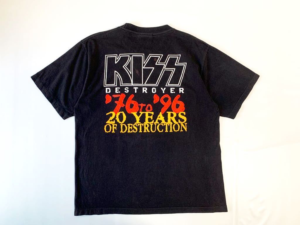 希少 当時物 1996年 KISS ビンテージ 20周年 Tシャツ キスアーミー 90's バンドTシャツ ロックTシャツ KISSARMY 20YEARS OF DESTRUCTION