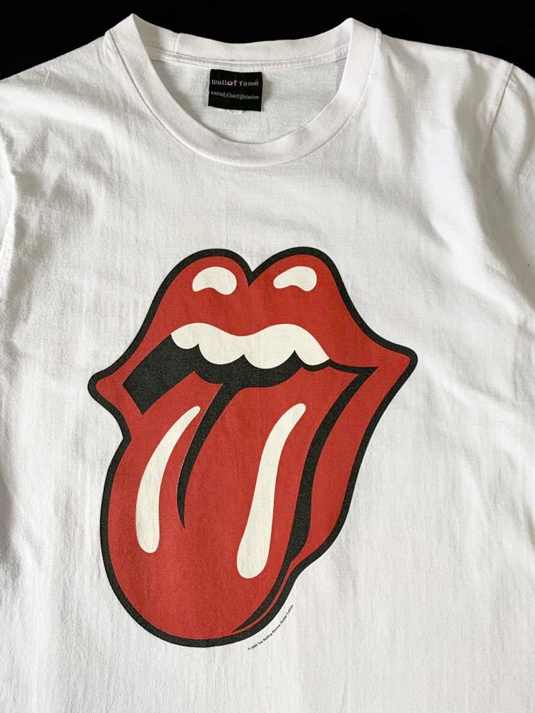 00's VINTAGE ローリングストーンズ 半袖Tシャツ 2002年 コピーライト リップ&タン wall of fame ROLLING STONES ロックT バンドTシャツ