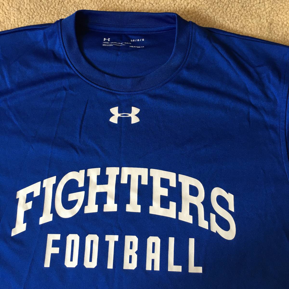 【非売品】 関西学院大学 アメリカンフットボール部　UNDER ARMOUR FIGHTERS　Tシャツ　 LG 　アンダーアーマー　選手支給品　_画像1