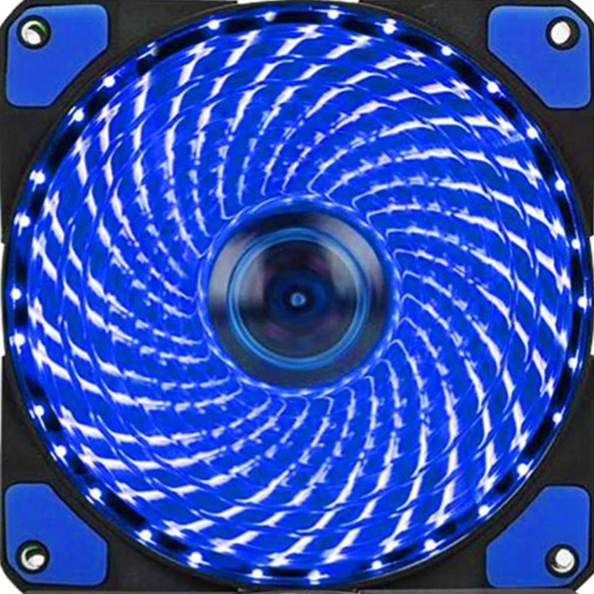 【ブルー】【4個セット】 33個のLED内蔵 ケースファン 静音 LED しっかり 冷却 PC 12V FAN 12cm タイプ_画像3