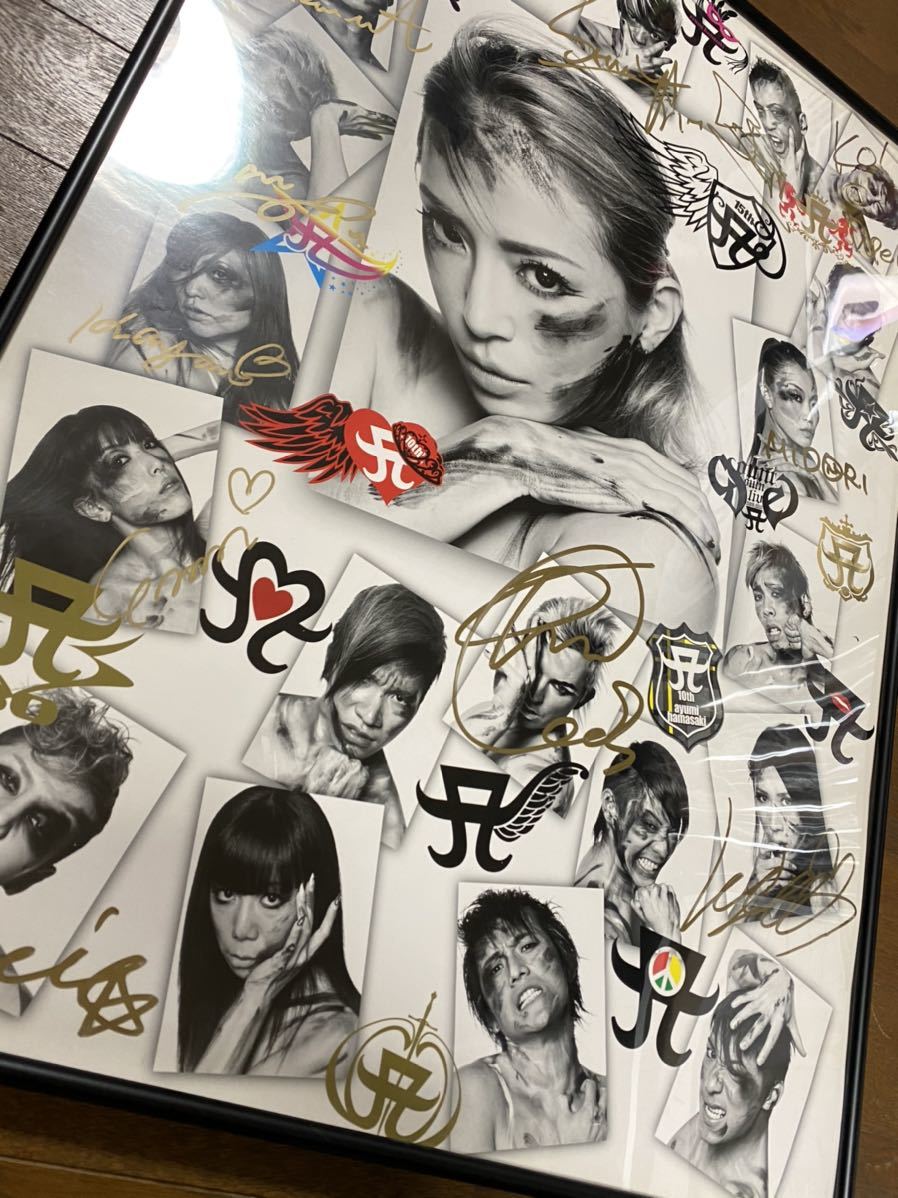 浜崎あゆみ ayumi hamasaki 15th Anniversary TOUR ～A BEST LIVE～ ダンサー12名直筆サイン入りポスター額装品_画像4