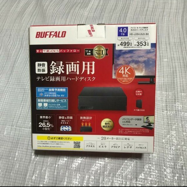送料無料 BUFFALO HD-LDS4.0U3-BA外付けハードディスク4TB