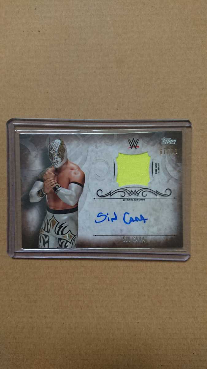 シンカラ SIN CARA 直筆サインカード (67/99) topps 2016 WWE CMLL ファンタスティカマニア ミスティコ 送料無料_画像1