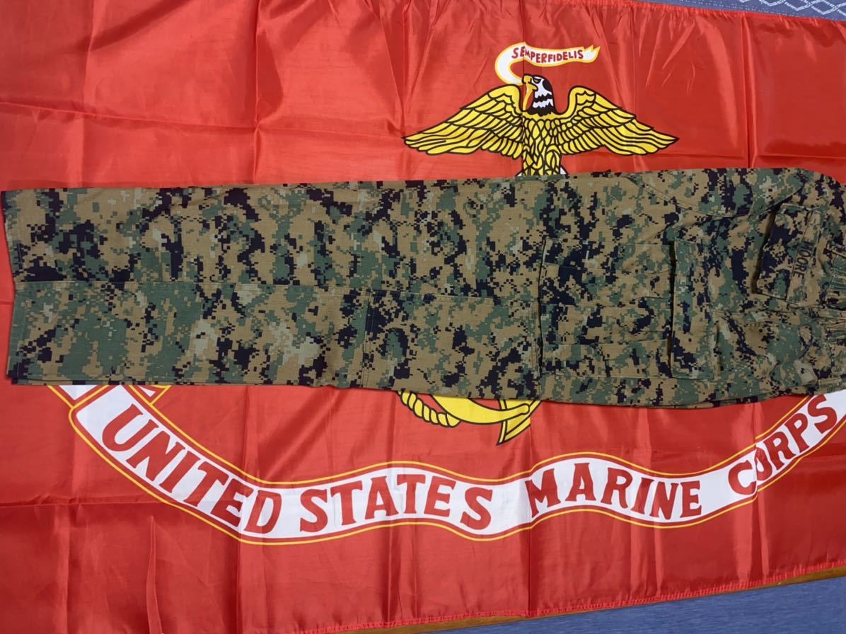 中古美品　USMC MARPAT マーパット デジタル ウッドランド迷彩 パンツ medium/long_画像1