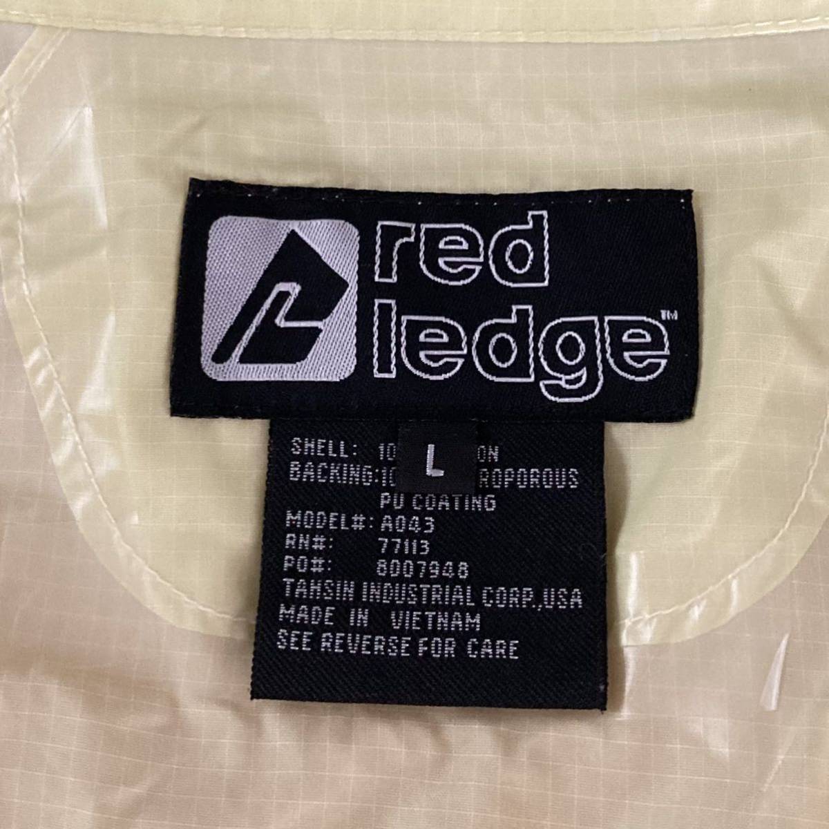 ◆Red Ledge◆ナイロンジャケット レインジャケット イエロー 黄色 L レッドレッジ マウンテンパーカー 軽量 アウトドア スケーター hiphop_画像9