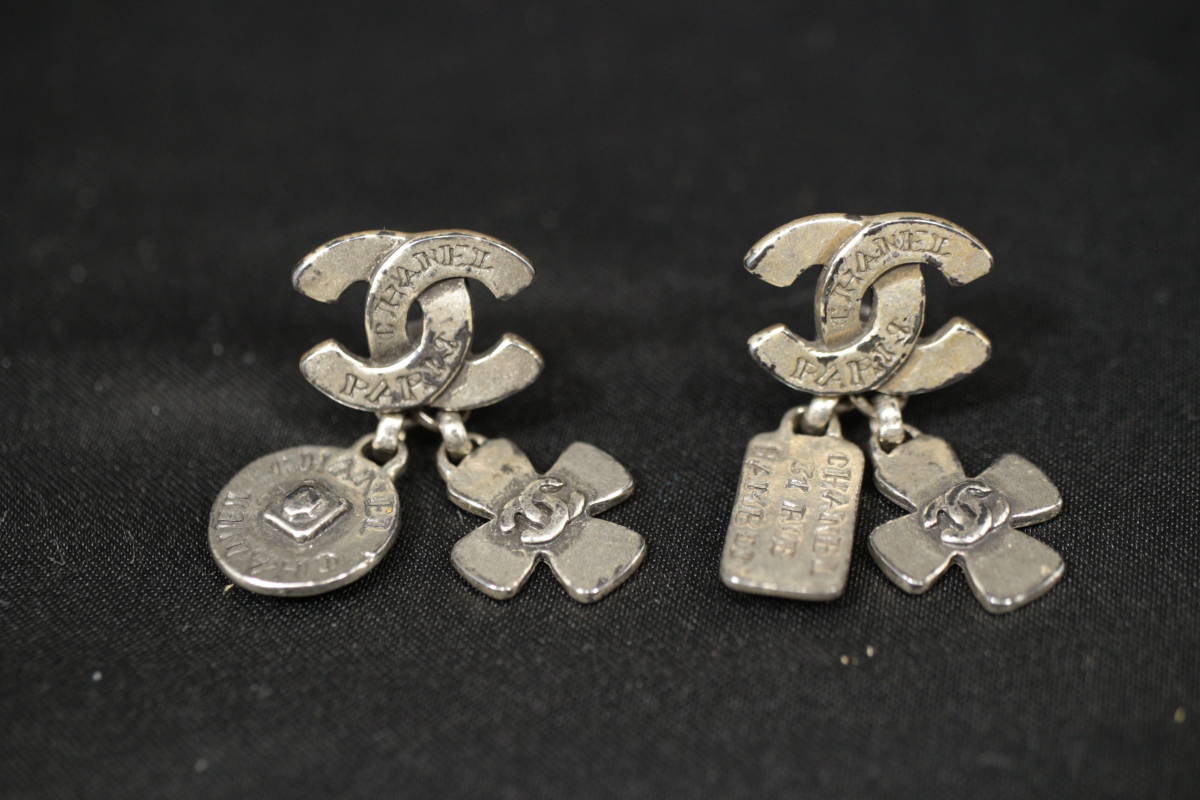 安い割引アクセサリーシャネル 99A ココマーク カンボン イヤリング シルバー CHANEL www