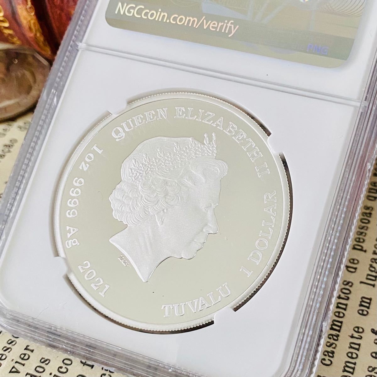 カラフルセット 3個 ☆NGC☆最高鑑定☆2021 007 イギリス領ツバル