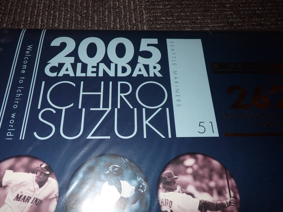 ★シアトルマリナーズ【祝262安打記念　イチロー 2005年 カレンダー】新品未開封/送料510円_画像3