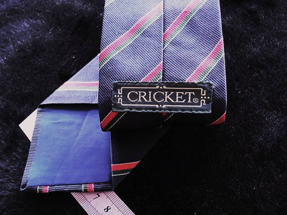 ■M1594【美品！ブランド 即決350円♪早者勝】クリケット【ＣＲＩＣＫＥＴ】ネクタイ★人気の細・ナロータイ_画像2