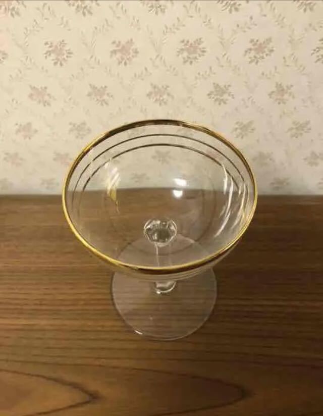 カクテルグラス アルコールグラス ガラス 金縁 5個セットの画像5