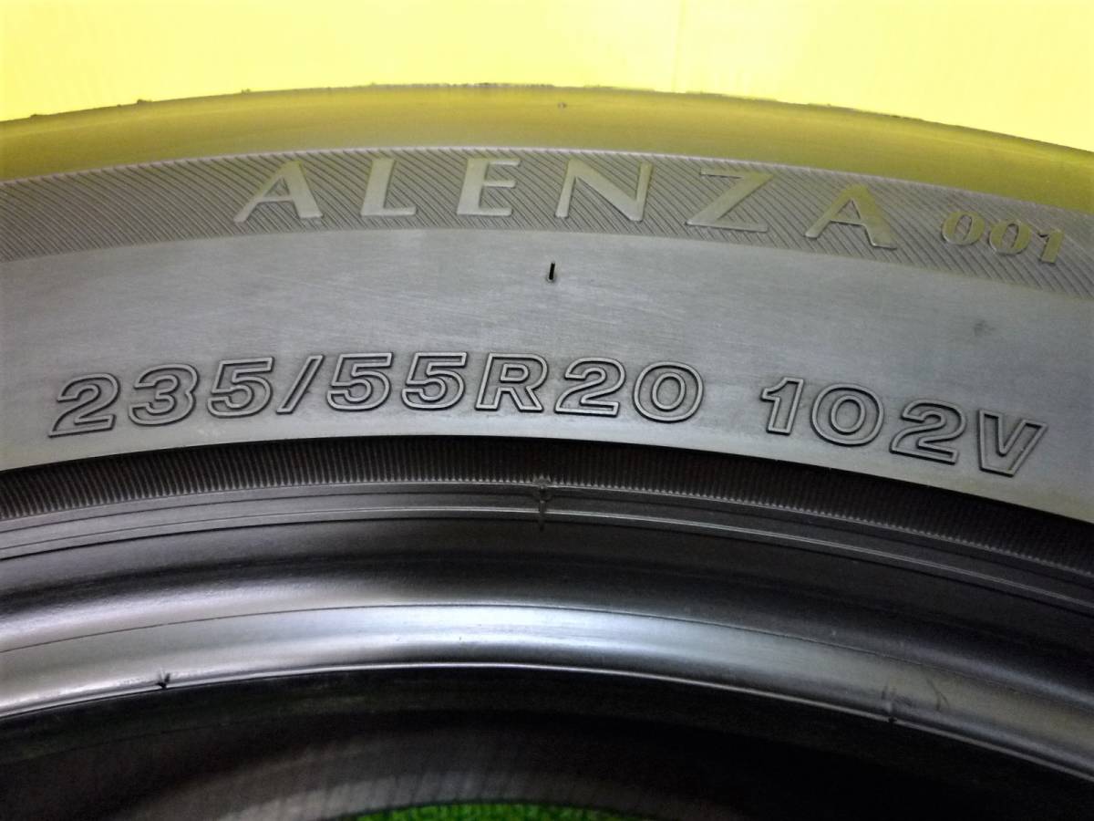 9839 中古 2本 235/55R20 102V ブリヂストン アレンザ ALENZA 001 BS 235 55 20 235-55-20 235/55/20 RXの画像4