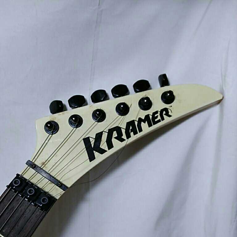 送料無料(M5276)KRAMER クレーマー エレキギター EK-1B 白系 ジャンク品　_画像3