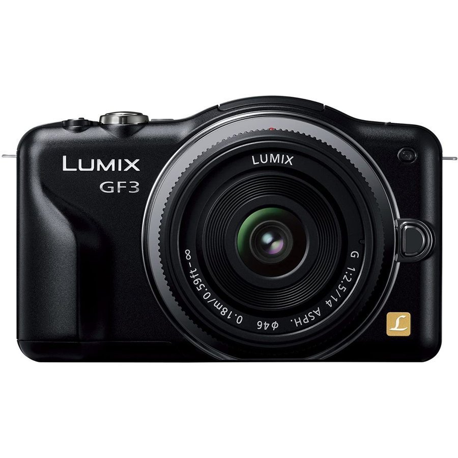 パナソニック Panasonic LUMIX GF3 レンズキット ブラック ミラーレス一眼レフ カメラ 中古_画像2