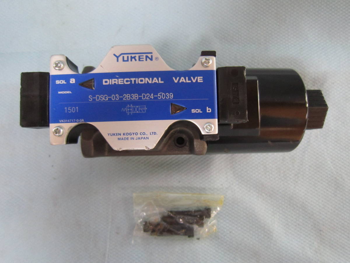 YUKEN KOGYO 電磁切替弁 S-DSG-03-2B3B-D24 DIRECTIONAL VALVE_画像1