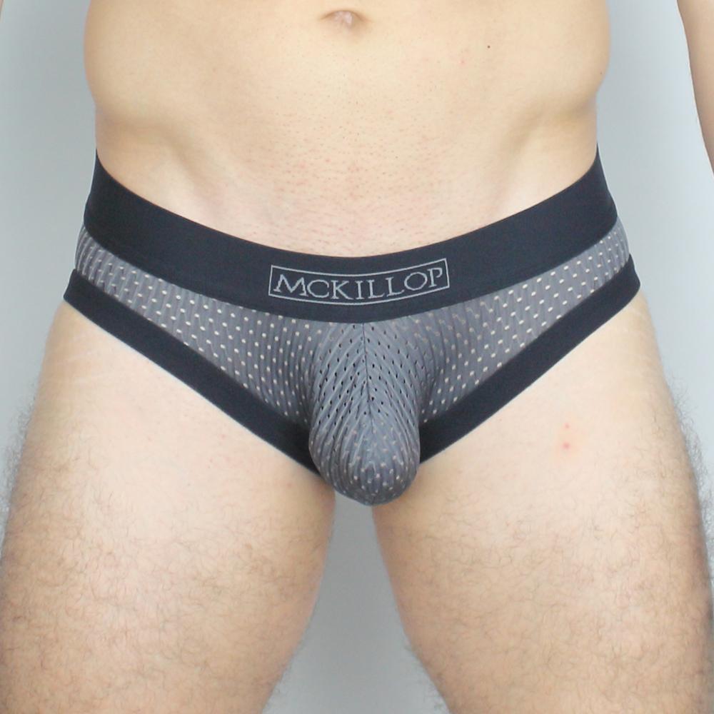 即決新品 McKillop Sexy Male Underwear Bulge Envy バックホール Brief- Glory Lycra やや濃い灰色 現品表記サイズ　M_画像4