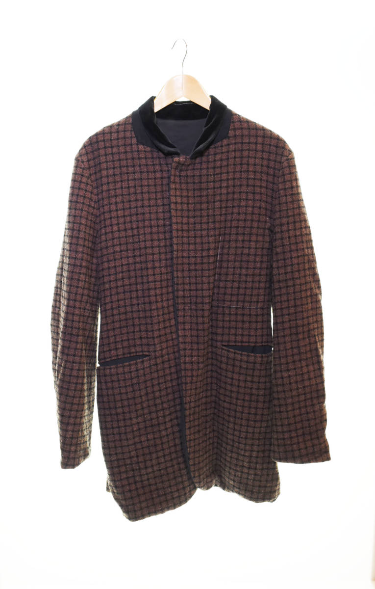 ◯ SUNSEA サンシー REVERSIBLE NETWORK CHECK JACKET リバーシブル ネットワーク チェック ジャケット 17A32 3 103_画像1