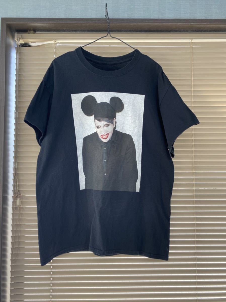 希少 マリリンマンソン ミッキー Tシャツ ブラック Lサイズ フィアオブ