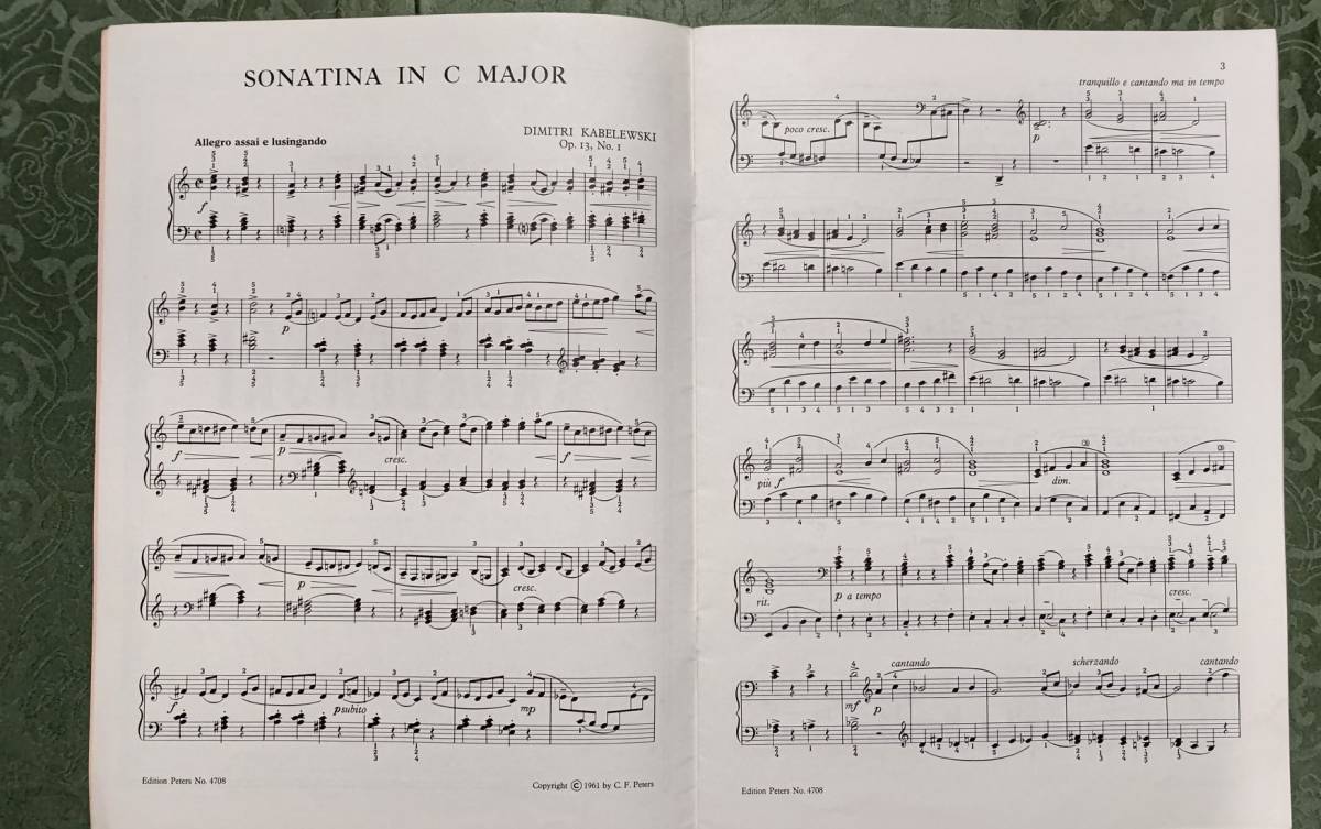 アルトサクソフォン譜/カバレフスキー:ソナチネ Op.13 No.2&3/送料無料/アルトサックス&ピアノ アルトサクソフォン譜/カバレフスキー:ソナチネ Op.13 No.2&3/送料無料/アルトサックス&ピアノ