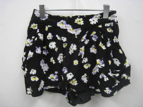 Heather ヘザー フラワープリント キュロット ブラック F