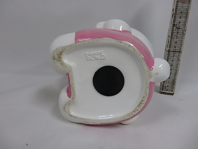  Sanrio Hello Kitty Kitty Chan old ceramics savings box 23cm little peeling equipped good seeing 
