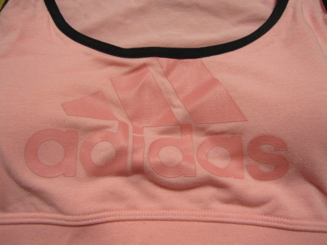 *送料無料*新品*Ｌ*adidas*ハーフトップ*吸汗速乾*サーモンピンク*アディダス*グンゼ*_画像2