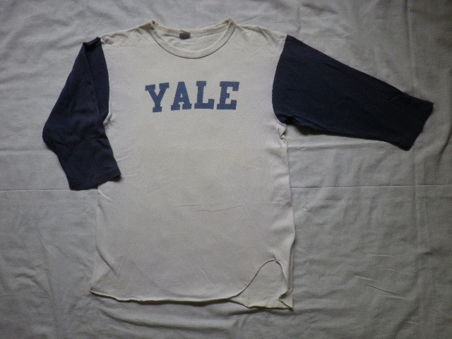 2022新作モデル L ベースボールTシャツ YALE チャンピオン 染み込み