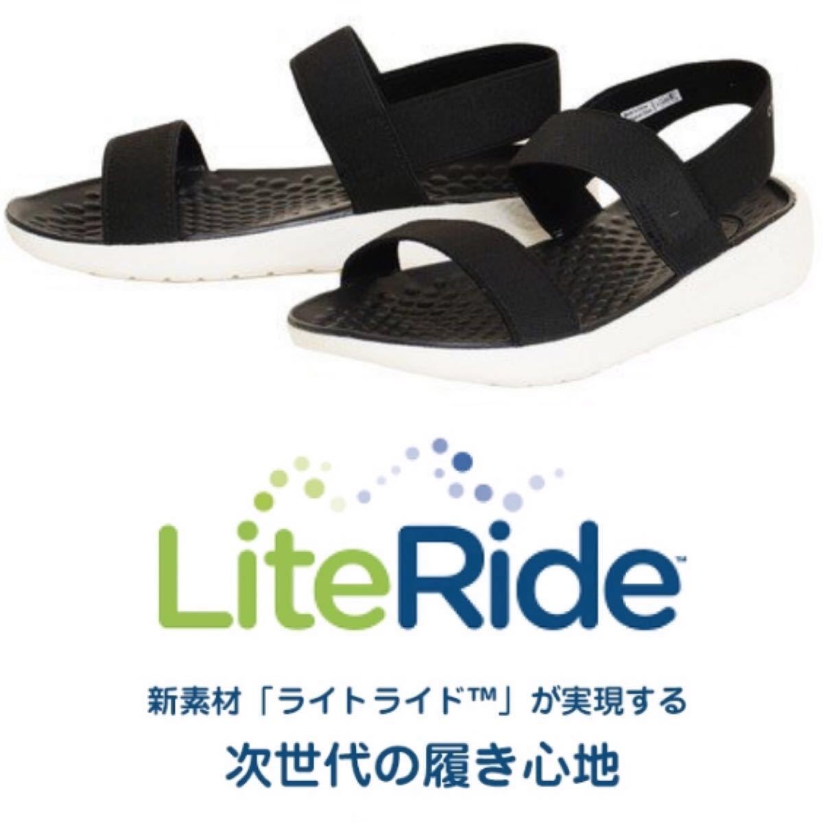 新品 クロックス ライトライド サンダル W9 25 0 25 5 ブラック 新品 クロックス ライトライド サンダル W9 25 0 25 5 ブラック